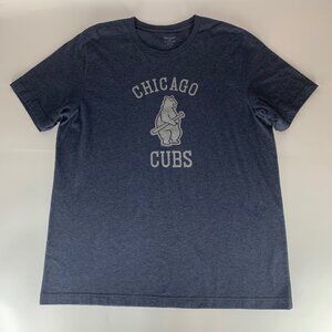 Chicago Cubs MLB Navy Blue Wright & Ditson Cooperstown Collection Shirt Mens XL